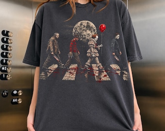Halloween Horror Shirt, Horror Movie Characters Tee, Jason Freddy Michael Myers Pennywise Shirt, Slasher Movie T-Shirt, Halloween Gift
