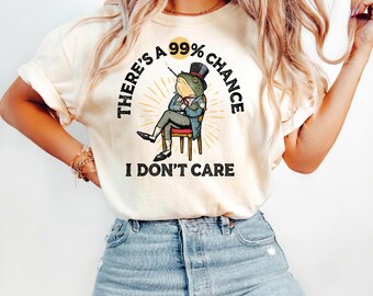 Funny Frog T Shirt, I Dont Care Shirt, Vintage Frog Tee, Funny Graphic Tee, Unisex Casual Shirt, Sarcastic Gift