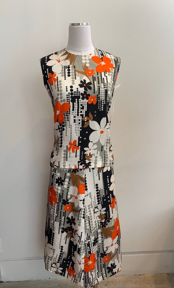 60s floral two piece 25563