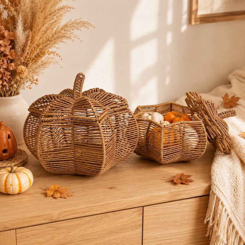 Pumpkin Wicker - Etsy UK