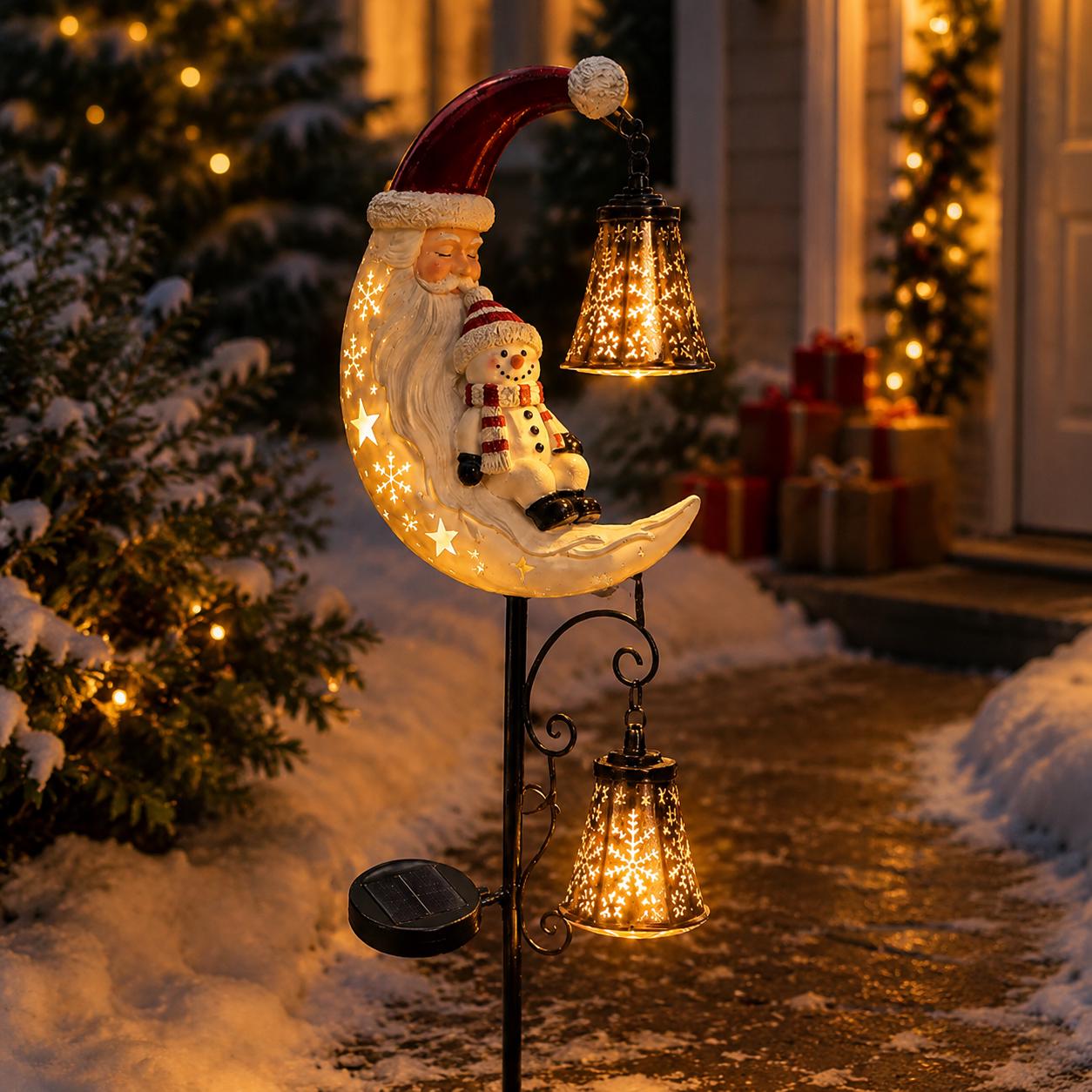Vintage Santa on Moon Light - Etsy