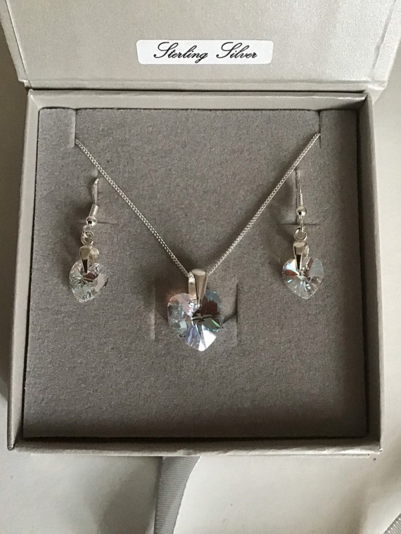 Swarovski Briolette Crystals and Sterling Chain Necklace and Earring S –  Kaminski Jewelry Designs