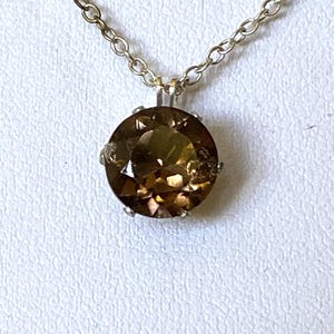 Smokey Quartz and Sterling Silver Pendant