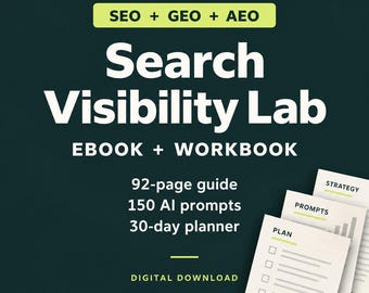 検索可視性ラボ：SEO、GEO、AEOガイド＆ワークブック（デジタルダウンロード）