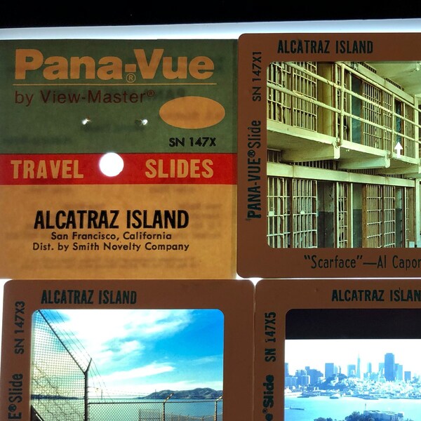 Alcatraz Island - Five Travel Slides - Pana-Vue by View-Master - SN147X