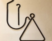 Vintage Cast Iron 12 quot Dinner Triangle with Mounting Bracket and Striker - Come and Get It