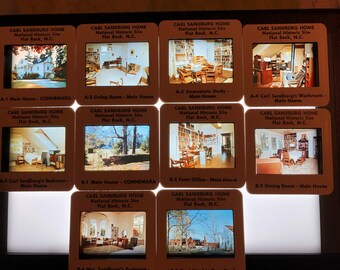 Carl Sandburg Home National Historic Site Flat Rock, NC - 10 Vintage Color Slides - Connemara Sets A & B