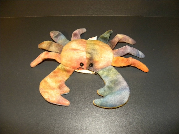 tie dye crab beanie baby