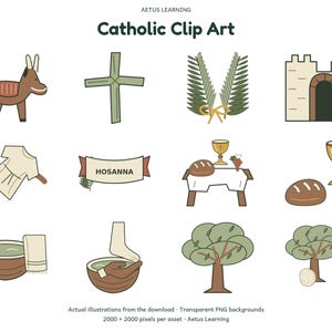 Catholic Clip Art — 200 PNG Illustrations — actual illustration samples 3 — Aetus Learning October 2026.