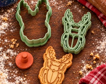 Stag Beetle Cookie Cutter & Stamp Set
