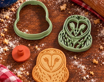 Barn Owl Cookie Cutter & Stamp Set