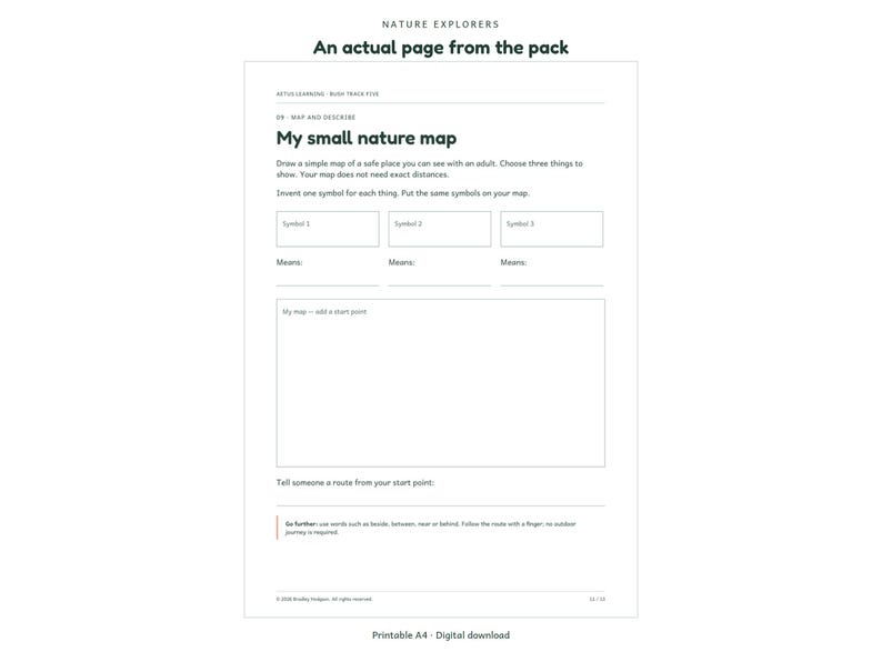 Nature Explorers - actual activity page preview 3 - Aetus Learning, art refresh September 2026.