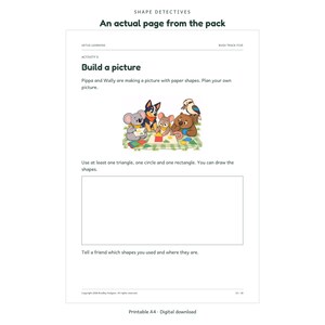 Shape Detectives: actual activity page 3; Aetus Learning.