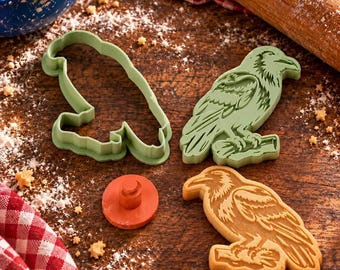 Raven Cookie Cutter & Stamp Set