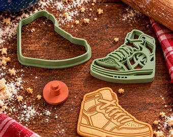 High Top Sneaker Cookie Cutter & Stamp Set