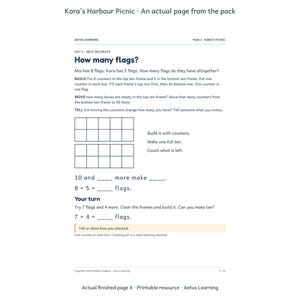 Kora’s Harbour Picnic — Coastal Paper — actual finished page 2 — Aetus Learning October 2026.