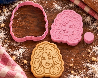 Dolly Parton Portrait Cookie Cutter & Stamp Set