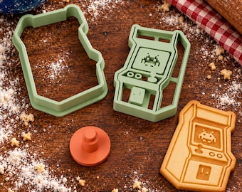 Arcade Cabinet Cookie Cutter & Stamp Set