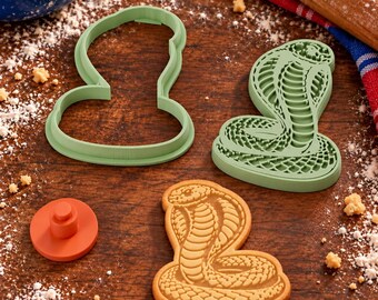 Cobra Snake Cookie Cutter & Stamp Set