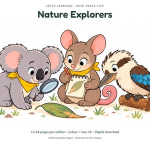 Attività nella natura / Scuola dell'infanzia - Seconda elementare / Pacchetto stampabile di 13 pagine e manuale didattico