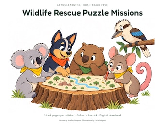 Wildlife Rescue Puzzles | Years 2-3 | 14-Page Printable Pack and Teaching Manual