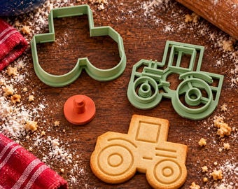 Tractor or Balloon Cookie Cutter & Stamp Set | Choose 1 of 2 Designs