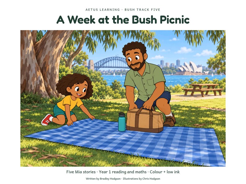 A Week at the Bush Picnic — large illustrated cover — Aetus Learning October 2026.