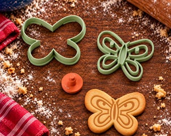 Garden Butterfly Cookie Cutter & Stamp Set