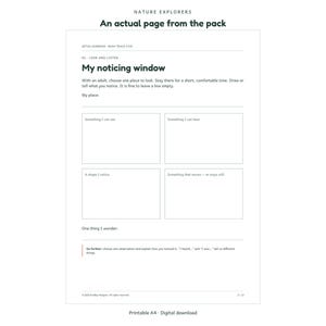 Nature Explorers - actual activity page preview 1 - Aetus Learning, art refresh September 2026.