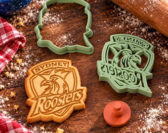 Sydney Roosters NRL Cookie Cutter & Stamp Set