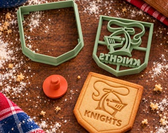 Newcastle Knights NRL Cookie Cutter & Stamp Set
