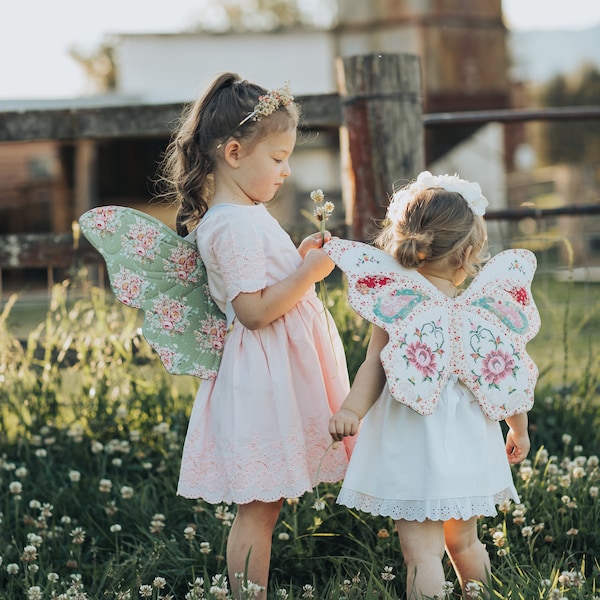 Modèle d'ailes de papillon fait par la femme, modèle PDF et tutoriel, enfants, 2 ans et plus, couture, téléchargement immédiat