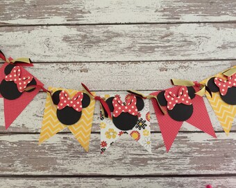Minnie mouse banner | Etsy