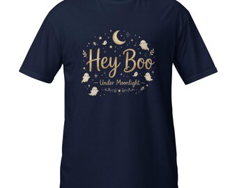 Hey Boo onder het maanlicht, unisex T-shirt