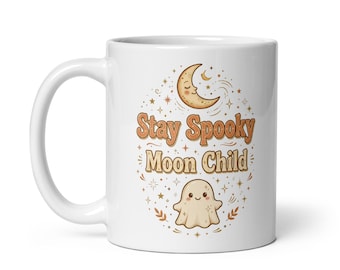 Mug enfant de la lune « Restez effrayant »
