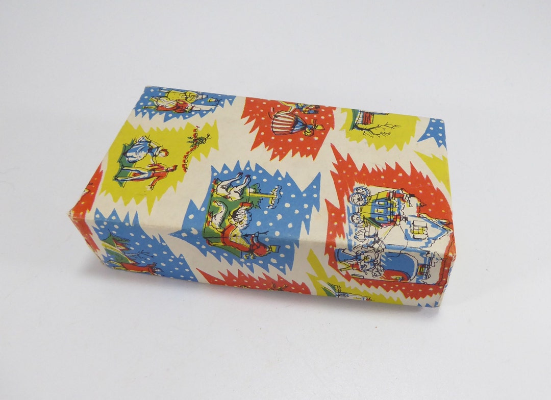 Vintage Christmas Gift Box Cardboard Traditional Holidays Gift - Etsy UK