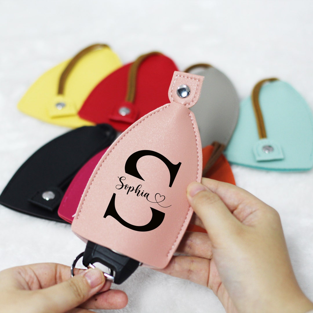 Personalized Leather Keychain Leather Drawstring Keychain Etsy UK