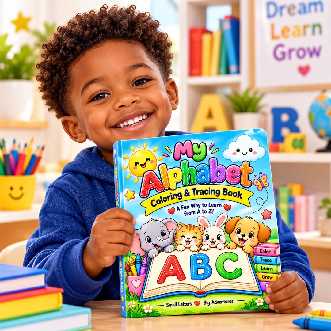 Alphabet Coloring & ABC Tracing Book Printable Alphabet Letter ...