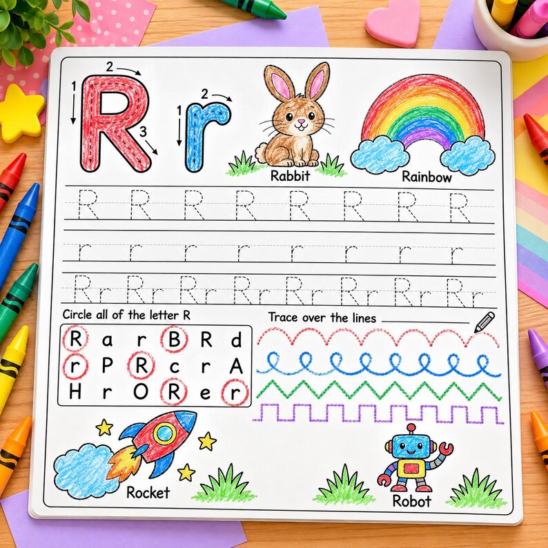 Alphabet Coloring & ABC Tracing Book Printable Alphabet Letter ...
