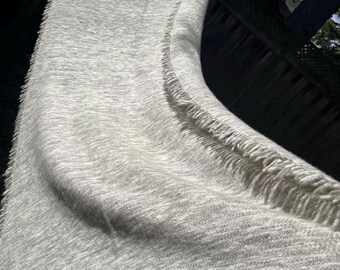 100% Pure Cashmere Throw, Hand-Spun & Handwoven Artisan Blanket, Pearl Grey Woven Cashmere Throw, Handmade Luxury Textile