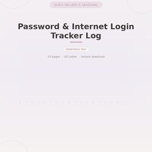 Passwort- und Internet-Login-Protokoll (druckbare PDF-Datei)
