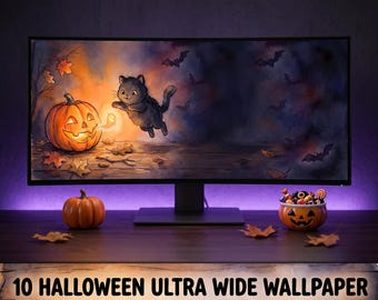 Halloween Ultrawide Wallpaper 21:9 10 Pack Monitor Backgrounds 5K