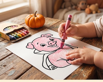 Baby Animal Halloween Coloring Pages: 20 Page Costume PDF (Ages 2-6)