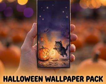 Halloween Android Wallpaper 10 Pack Samsung Galaxy Watercolor Spooky