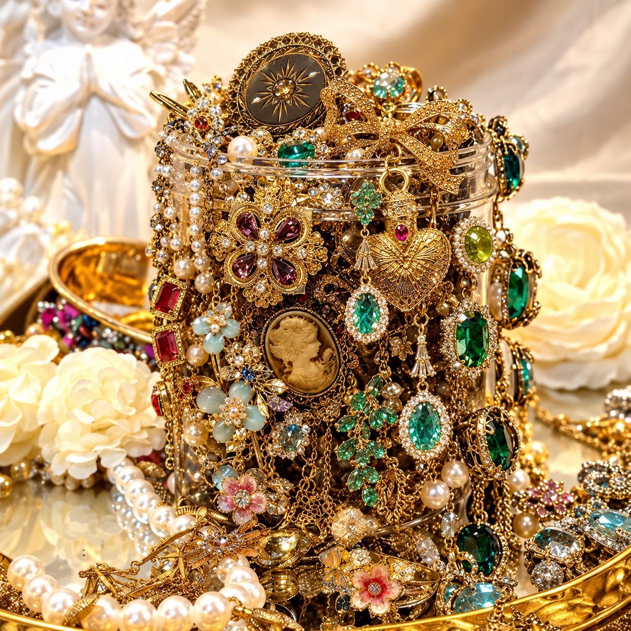 * vintage box ✵ エッフェル塔 * 硝子の ジュエリーボックス Mystery jewelry box vintage - Etsy 日本