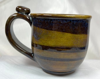 Handmade, Ceramic Mug, Swirled Clay Mug