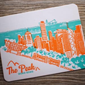 Cartolina tipografica - Hong Kong - The Peak