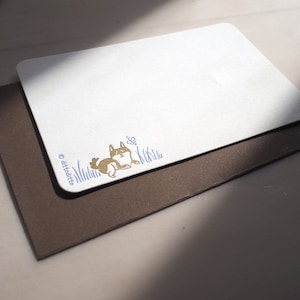 shiba & butterfuly mini Karte