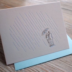 Letterpress Love Card-The Moments-Rainy Days