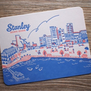 Postal de tipografía - Hong Kong - Stanley